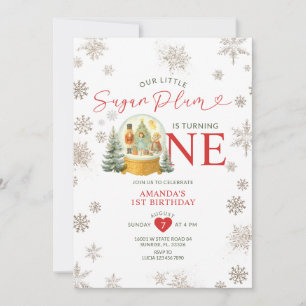 Convite Festa de primeiro aniversario do Noz-Cracker Winte