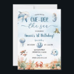 Convite Festa de primeiro aniversario do Sea Ocean Kid<br><div class="desc">CONVITE DE FESTAS de um primeiro aniversario do Sea Ocean Kid</div>