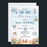 Convite Festa de primeiro aniversario do Sea Ocean Kid<br><div class="desc">CONVITE DE FESTAS de um primeiro aniversario do Sea Ocean Kid</div>