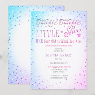 Convite Festa de primeiro aniversario do Twinkle Twinkle T