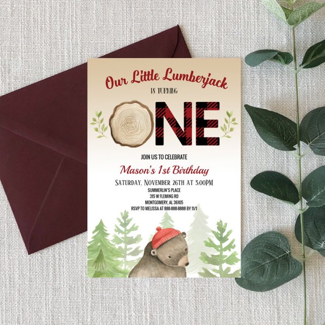 Convite Festa de primeiro aniversario do Urso Florestal de (Criador carregado)