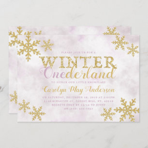 Convite Festa de primeiro aniversario do Winter ONEderland