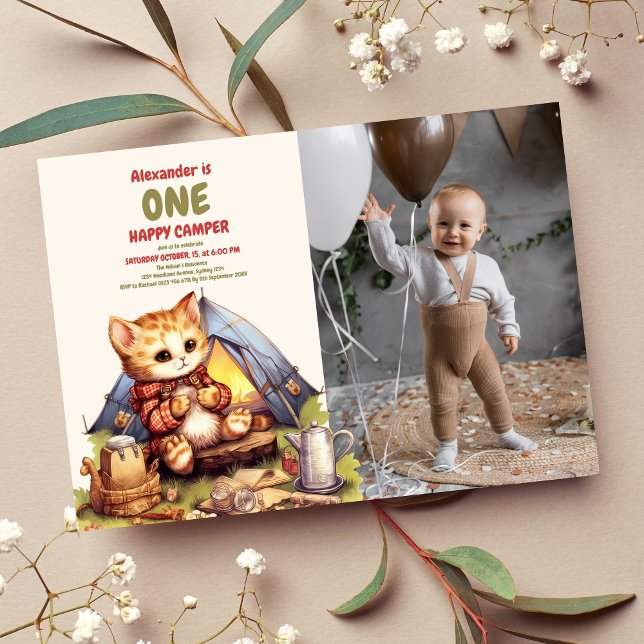 Convite Festa de primeiro aniversario Feliz do Boho One Ca (Criador carregado)