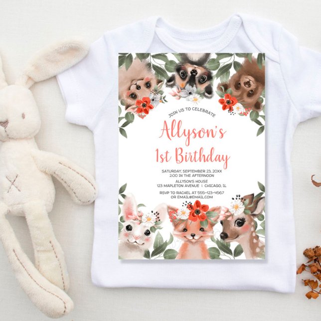 Convite Festa de primeiro aniversario para raparigas de an (Criador carregado)