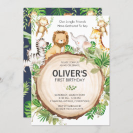 Convite Festa de primeiros aniversarios da Selva Verde Saf