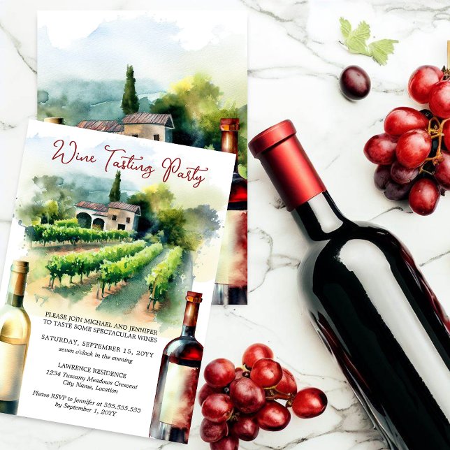 Convite Festa de Provando de Vinho (For the wine connoisseurs, this invitation is perfect to invite your guests to partake in wines. )