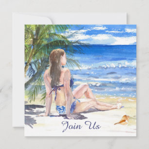 Convite *~ Festa de QUALQUER EVENTO AR29 Praia Tropical Ge