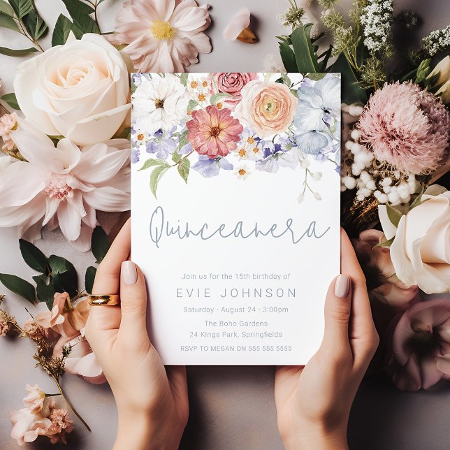 Convite Festa de Quinceanera, Arco Flamental Botânico, Imp (Criador carregado)