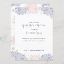 Festa de Quinceanera de Penas Rosa e Púrpura