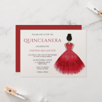 Festa de Quinceanera do Palhaço de Vestido Vermelh