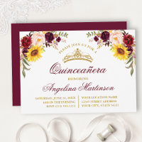 Festa de Quinceanera Floral Mistura de Aquarela