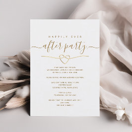 Convite Festa de Recepção de Casamento Felizes para Sempre