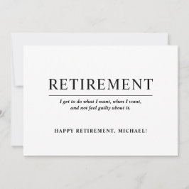 Convite Festa de Reforma Branca e Preta de Cotação Simples