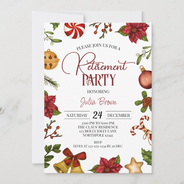 Convite Festa de Reforma de Natal (Frente)