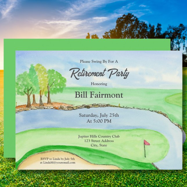 Convite Festa de Reforma do Curso de Golfe e Caneta (Criador carregado)