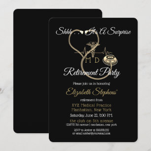 Convite Festa de Reforma do Médico Stethoscope