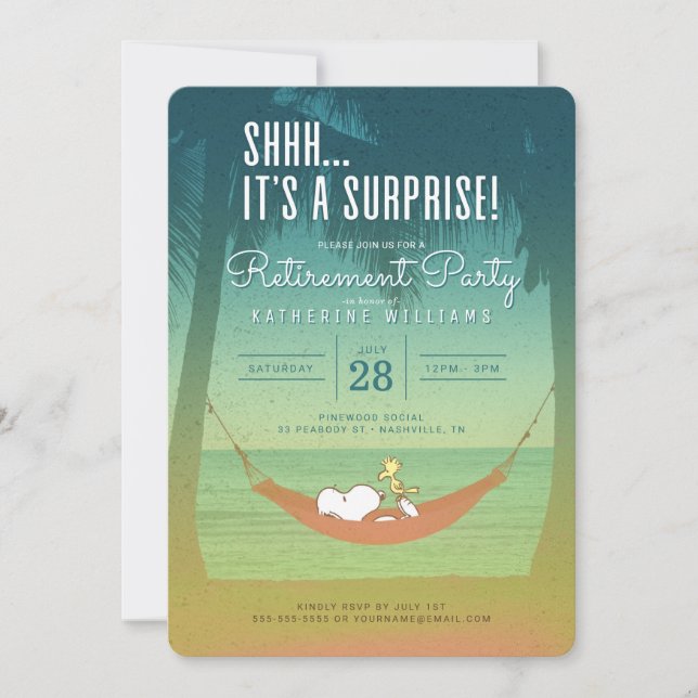 Convite Festa de Reforma do Snoopy e do Woodstock (Frente)