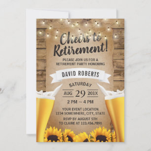 Convite Festa de Reforma dos Girassóis Rústicos de Cerve