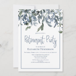 Convite Festa de Reforma Floral Azul