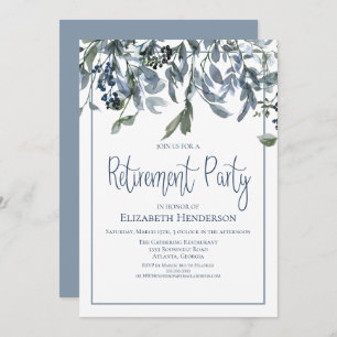 Convite Festa de Reforma Floral Azul