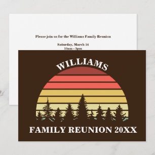 Convite Festa de Reunião de Família Personalizada Retro Pô