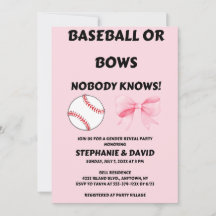 Festa de Revelação de Gênero de Beisebol ou Laços 