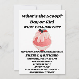 Convite Festa de Revelação de Gênero What's the Scoop