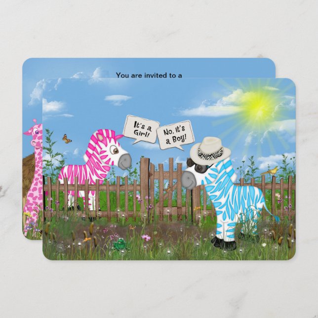 Convite Festa de Revolução do Gênero do Bebê (Frente/Verso)