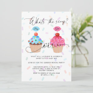 Convite Festa de Revolução do Gênero do Cupcake Doce