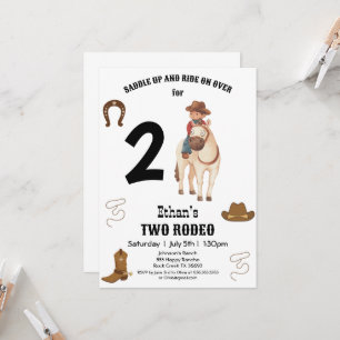 Convite Festa de Rodeio de Aniversário do CowBoy