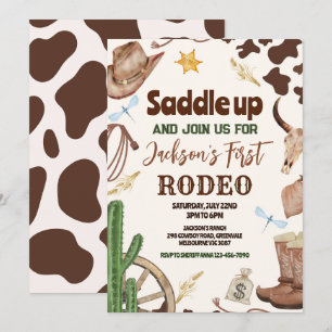 Convite Festa de Rodeio Selvagem do Oeste Cowboy Aniversár