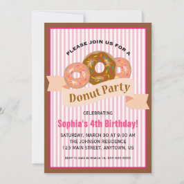 Convite Festa de rosquinha para o Aniversário da Criança