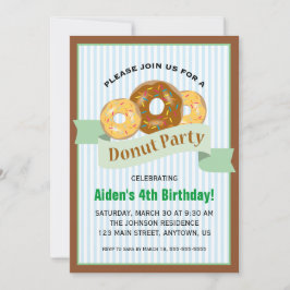 Convite Festa de rosquinha para o Aniversário da Criança
