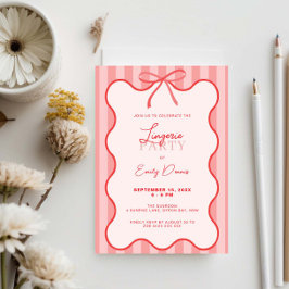 Convite Festa de Roupas Íntimas com Bordas Retrô Caprichos