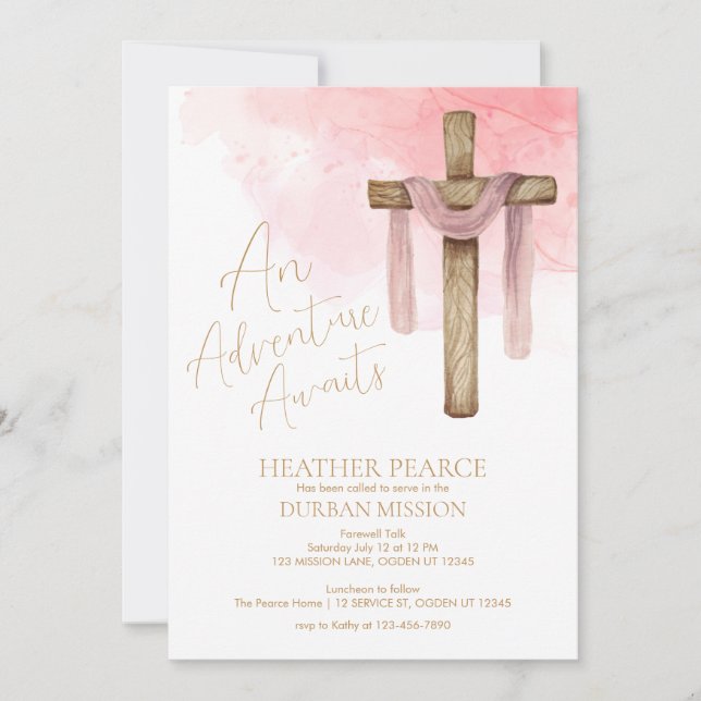 Convite Festa de Saída Missionária LDS (Frente)