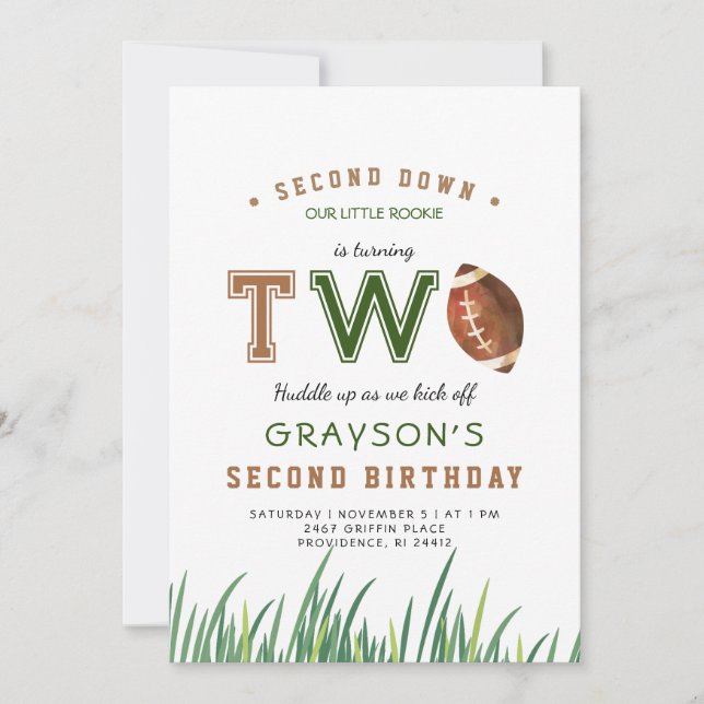 Convite Festa de segundo aniversário de Futebol do Huddle  (Frente)