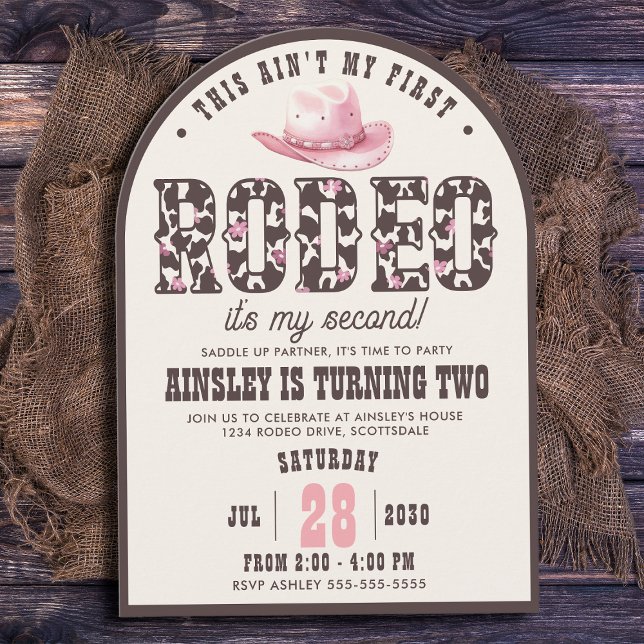 Convite Festa de segundo aniversário de Raparigas Arrancad (Criador carregado)