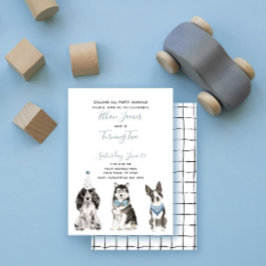 Convite Festa de segundo aniversário do Negro White Blue D