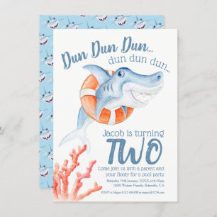 Convite Festa de segundo aniversário para salva-vidas de n