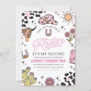 Convite Festa de segundo aniversário Rodeo, Moça Ocidental