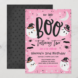 Convite Festa de segundo aniversário Rosa Rosa-Rosa do Ha