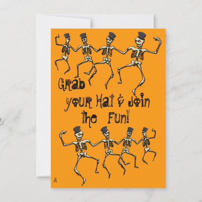 Convite Festa de Skeletons Dançantes (Frente)