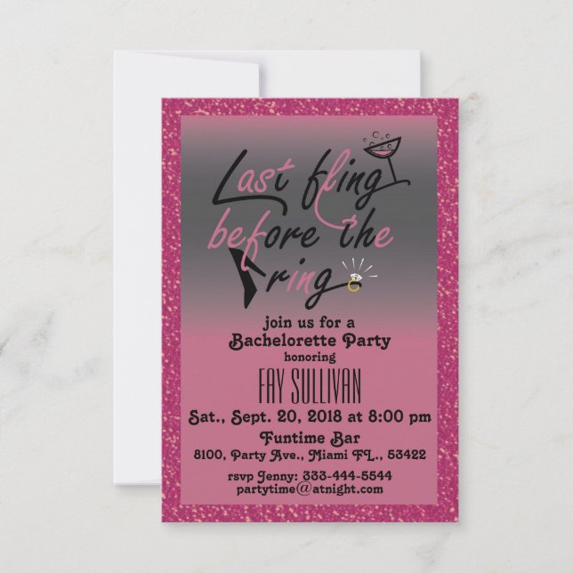 Convite Festa de solteira (Frente)