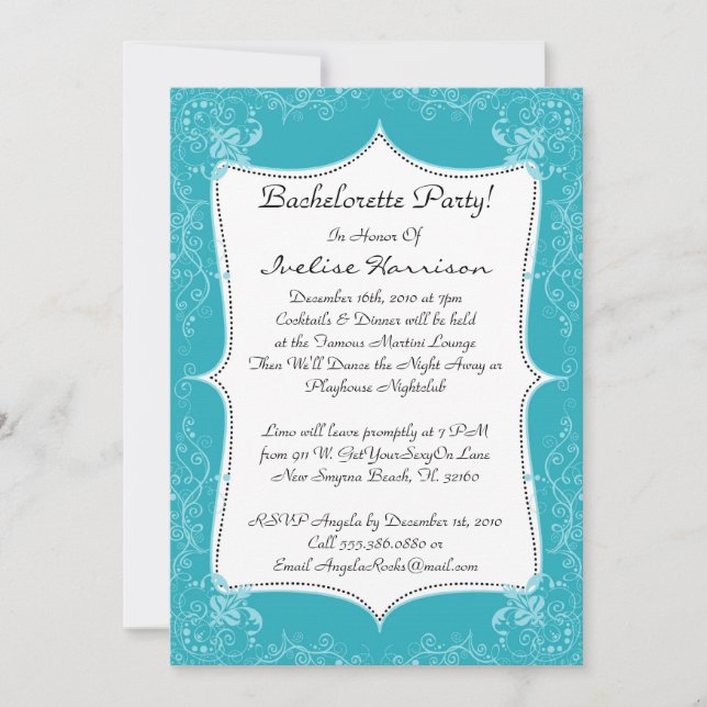 Convite Festa de solteira (Frente)