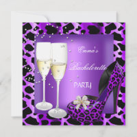 Festa de solteira Calçados Pretos-Leopardo Roxos