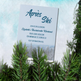 Convite Festa de solteira da Floresta de Montanha Snowy