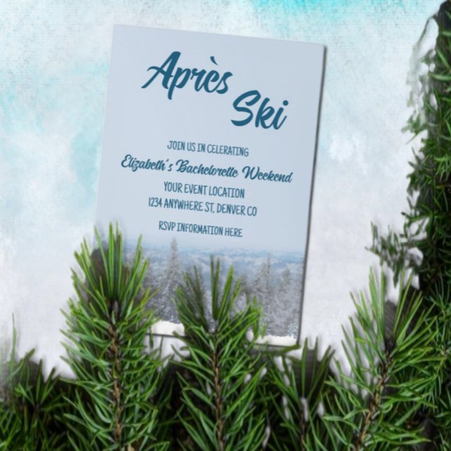 Convite Festa de solteira da Floresta de Montanha Snowy (Criador carregado)