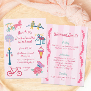 Convite Festa de solteira da ilha Mackinac