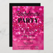 Festa de solteira de brilho com brilho rosa quente