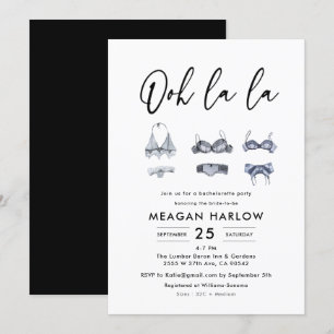 Convite Festa de solteira de Chá La La Lingerie